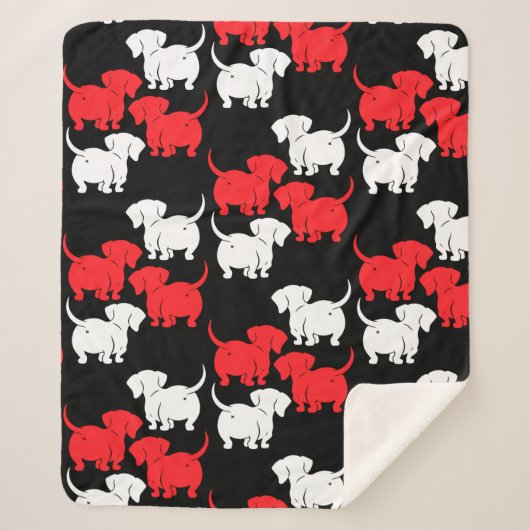 Deutsche Dackel-Hundsmuster Sherpadecke (Vorderseite)