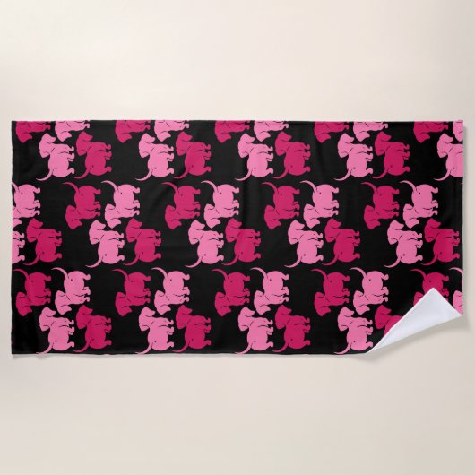 Deutsche Dackel-Hundsmuster Strandtuch (Vorderseite)