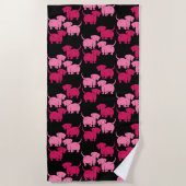 Deutsche Dackel-Hundsmuster Strandtuch (Vorderseite)