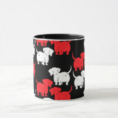 Deutsche Dackel-Hundsmuster Tasse (Zentrum)