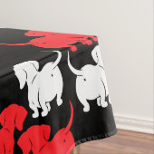 Deutsche Dackel-Hundsmuster Tischdecke (Beispiel)