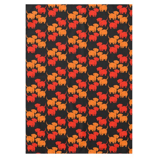 Deutsche Dackel-Hundsmuster Tischdecke (Vorderseite)