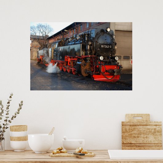 Deutsche Dampflokomotive Poster (Küche)