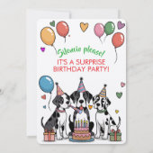 Deutsche-Dane-Birthday-Einladung Einladung (Rückseite)