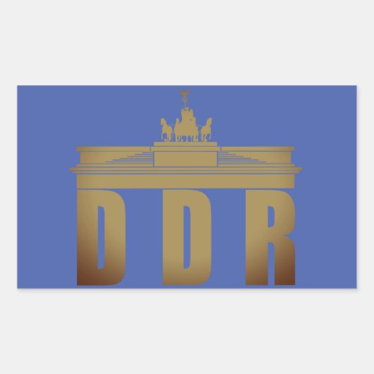 Deutsche Demokratische Republik Rechteckiger Aufkleber (Vorderseite)