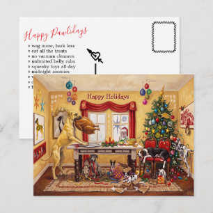 Deutsche-Doga-Weihnachtstisch Postkarte