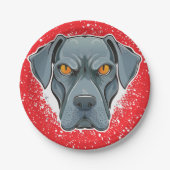 Deutsche Dogge Abstract Pappteller (Vorderseite)