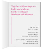 Deutsche Dogge abstrakte florale Einladung  (Innen (Rechts))