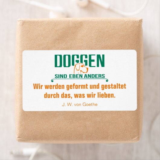 Deutsche Dogge Briefaufkleber (Insitu)
