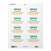 Deutsche Dogge Briefaufkleber (Vorne)