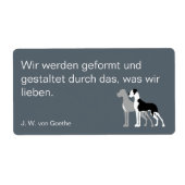 Deutsche Dogge Briefaufkleber (Vorne)