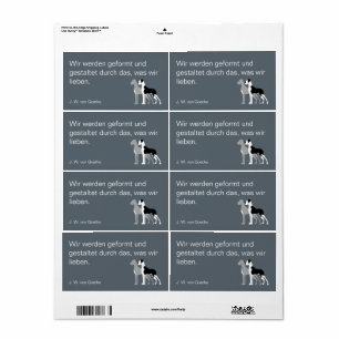 Deutsche Dogge Briefaufkleber
