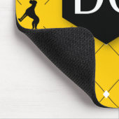 Deutsche Dogge DD Identität gelb schwarz Mousepad (Ecke)