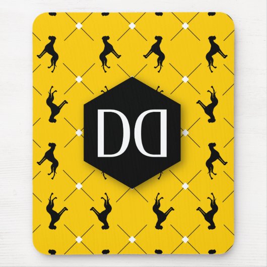 Deutsche Dogge DD Identität gelb schwarz Mousepad (Vorne)