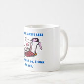 Deutsche Dogge, die auf Ihnen sich lehnt Kaffeetasse (VorderseiteRechts)