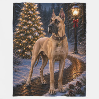 Deutsche Dogge Ferien Fleecedecke