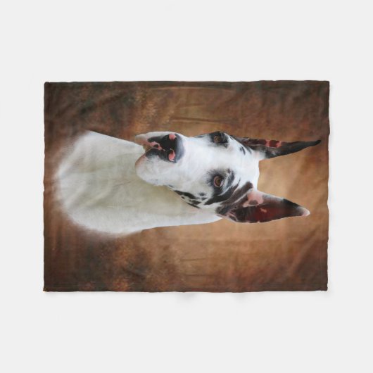Deutsche Dogge Fleecedecke (Vorderseite (Horizontal))