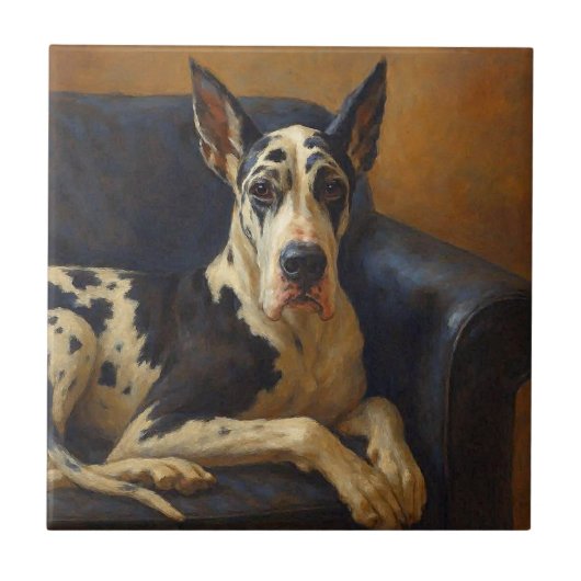 Deutsche Dogge Fliese (Vorderseite)
