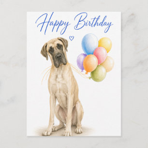 Deutsche Dogge Geburtstag Postkarte