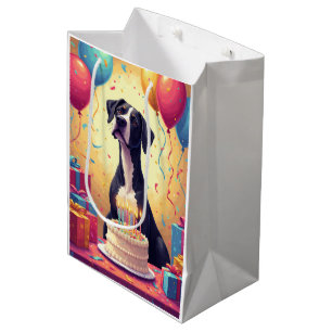 Deutsche Dogge Geburtstagsfeier Mittlere Geschenktüte