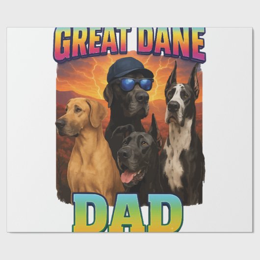 Deutsche Dogge Geschenkpapier (Flach)