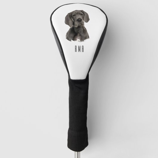 Deutsche Dogge Golf Headcover (Vorderseite)