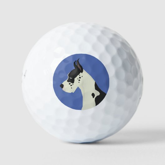 Deutsche Dogge Golfball (Vorderseite)