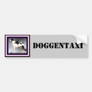 Deutsche Dogge, Great Dane,Harlekin,Taxi,Aufkleber Autoaufkleber