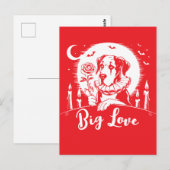 Deutsche Dogge "GROSSE LIEBE" Postkarte (Vorne/Hinten)