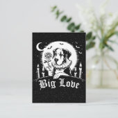 Deutsche Dogge "GROSSE LIEBE" Postkarte (Stehend Vorderseite)
