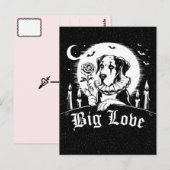 Deutsche Dogge "GROSSE LIEBE" Postkarte (Vorne/Hinten)