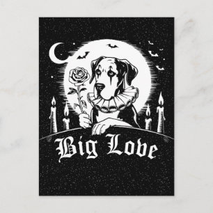Deutsche Dogge "GROSSE LIEBE" Postkarte