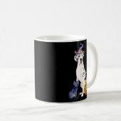 Deutsche Dogge Halloween Hund Harlekin Kaffeetasse (VorderseiteRechts)