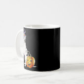 Deutsche Dogge Halloween Hund Harlekin Kaffeetasse (Vorderseite Links)