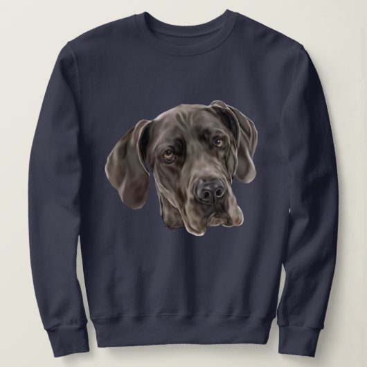 Deutsche Dogge Hund Sweatshirt (Design vorne)