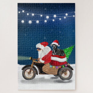 Deutsche Dogge Hund Weihnachten Santa Claus   Puzzle
