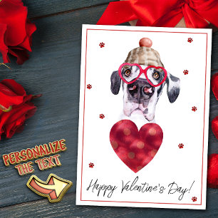 Deutsche-Dogge-Hundefreund Valentinsgeschenk Feiertagskarte