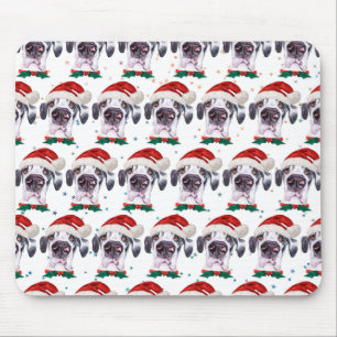 Deutsche Dogge Hunderasse Weihnachtssterne Mousepad