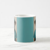 Deutsche Dogge in OP-Kleidung Kaffeetasse (Mittel)