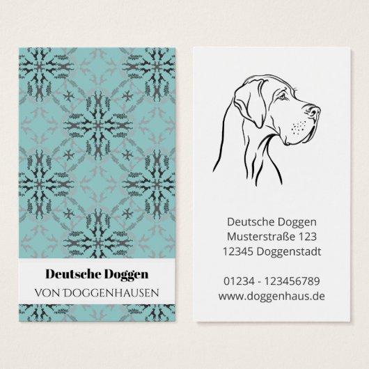 Deutsche Dogge in Pastellfarben (Vorne & Hinten)