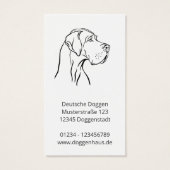 Deutsche Dogge in Pastellfarben (Rückseite)