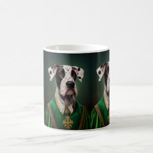 Deutsche Dogge in St. Patrick's Day-Kleid Kaffeetasse