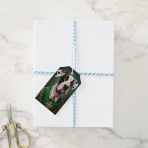 Deutsche Dogge in St. Patrick's Day-Kleidung Geschenkanhänger