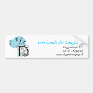 Deutsche Dogge individuelles Logo und Text Autoaufkleber