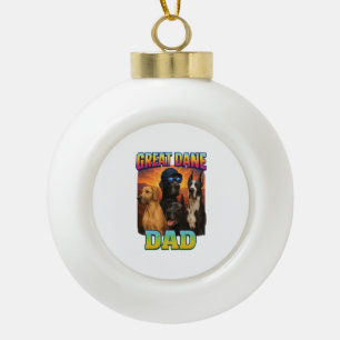 Deutsche Dogge Keramik Kugel-Ornament