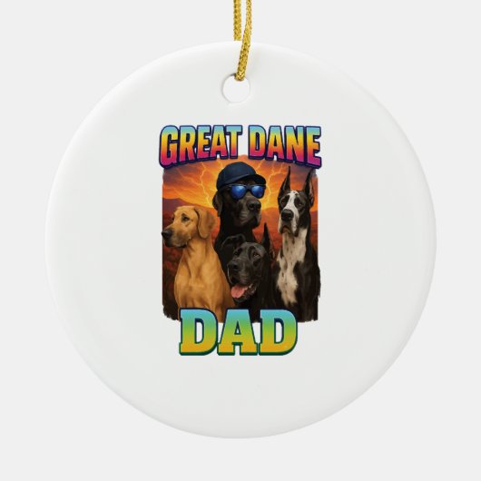 Deutsche Dogge Keramik Ornament (Vorne)