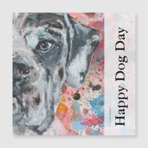Deutsche Dogge Kunst Magnetkarte