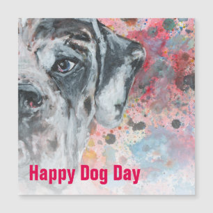 Deutsche Dogge Kunst Magnetkarte