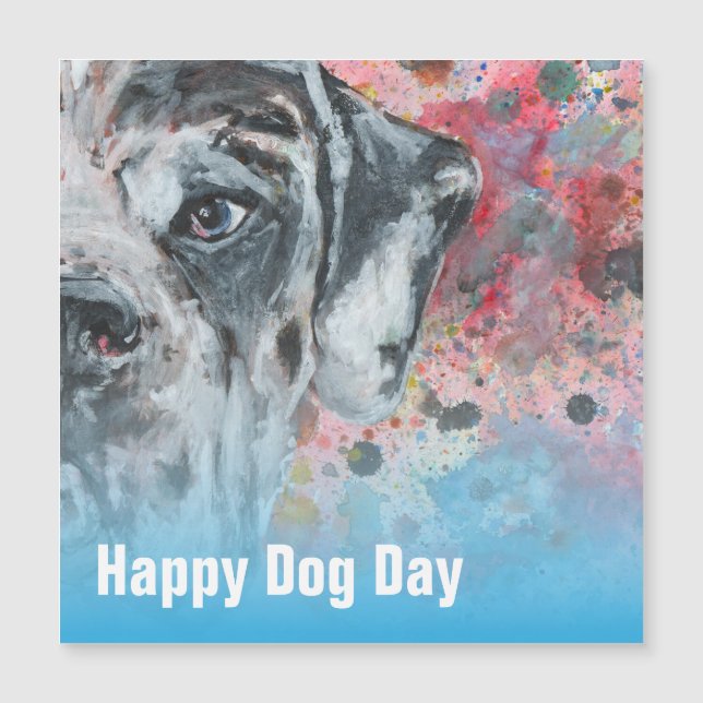 Deutsche Dogge Kunst Magnetkarte (Vorderseite)
