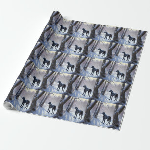Deutsche Dogge Lass es schneien Weihnachten Geschenkpapier